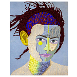 Картина с вышивкой Портрет wall panel People with the yellow ear 2 варинант исполнения - 3 | Loft Concept в Уфе