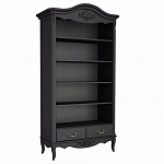 Стеллаж черный широкий из массива бука с 5-ю полками и 2-мя ящиками Black Provence варинант исполнения - 1 | Loft Concept в Уфе