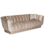 Диван трехместный велюровый серый Island of Comfort варинант исполнения - 1 | Loft Concept в Уфе