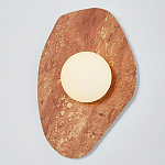 Бра с каменным основанием и плафоном из стекла в форме шара Shaw Marble Lighting варинант исполнения - 5 | Loft Concept в Уфе