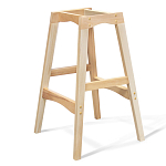 Барный стул со спинкой на 4-х деревянных ножках Голубой Велюр Ava Charm варинант исполнения - 3 | Loft Concept в Уфе