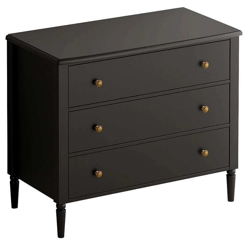 Комод с 3 ящиками Blues Black Черный в Уфе | Loft Concept 