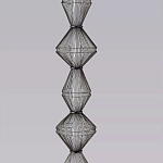 Торшер светодиодный с плетеным металлическим каркасом Metal Interweaving варинант исполнения - 2 | Loft Concept в Уфе