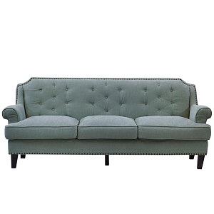 Диван бирюзовый трехместный Button
