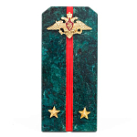 Сувенир Погон ВС из натурального камня змеевик Souvenir Epaulets варинант исполнения - 1 | Loft Concept в Уфе