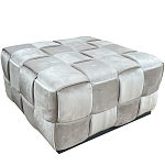 Пуф плетеный велюровый светло-бежевый  Soft Wicker Pouf варинант исполнения - 1 | Loft Concept в Уфе