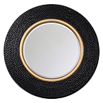 Зеркало в черной фактурной раме с золотым кантом Summon the Light варинант исполнения - 1 | Loft Concept в Уфе