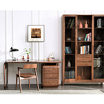 Стол рабочий округлой формы с 3-мя ящиками  Working Moonnut Table варинант исполнения - 1 | Loft Concept в Уфе