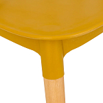 Пластиковый стул на ножках из массива бука Ferret Spiral Mustard варинант исполнения - 5 | Loft Concept в Уфе