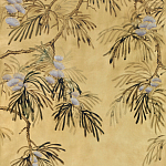 Обои ручная роспись Silk Tree Original colourway on Gold Bullion gilded paper варинант исполнения - 1 | Loft Concept в Уфе