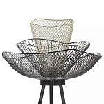 Торшер с трехъярусным плафоном из металлической сетки Metal Mesh Floor Lamp варинант исполнения - 5 | Loft Concept в Уфе