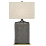 Настольная лампа керамическая с тканевым прямоугольным абажуром Flask варинант исполнения - 2 | Loft Concept в Уфе