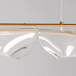 Люстра линейная с 3-мя белыми волнистыми плафонами Wave Line варинант исполнения - 9 | Loft Concept в Уфе