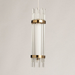 Подвесной светильник с цилиндром из прозрачных стеклянных трубок Nembus варинант исполнения - 3 | Loft Concept в Уфе