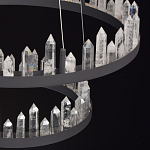 Люстра с двумя кольцами черного цвета с хрустальными элементами QUARTZ CRYSTAL варинант исполнения - 12 | Loft Concept в Уфе