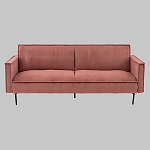 Диван современный вельветовый прямой Worcester Коралл варинант исполнения - 2 | Loft Concept в Уфе