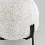 Пуф в ткани букле молочного цвета Pikelet варинант исполнения - 3 | Loft Concept в Уфе