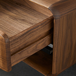 Прикроватная деревянная тумба с ящиком и нишей для хранения Moon Walnut Furniture варинант исполнения - 5 | Loft Concept в Уфе
