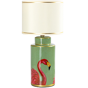 Настольная лампа Flamingos Green Lampshade