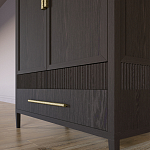 Шкаф платяной Primo с выдвижными ящиками шпон Темный орех варинант исполнения - 6 | Loft Concept в Уфе