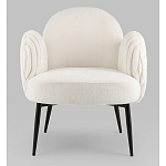 Полукресло Wave Stripes букле белый варинант исполнения - 4 | Loft Concept в Уфе