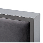 Кровать двуспальная серая с высоким мягким изголовьем Heart of the Bedroom варинант исполнения - 2 | Loft Concept в Уфе