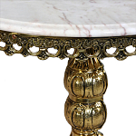 Стол круглый с мраморной столешницей Coffee De Bronze варинант исполнения - 1 | Loft Concept в Уфе