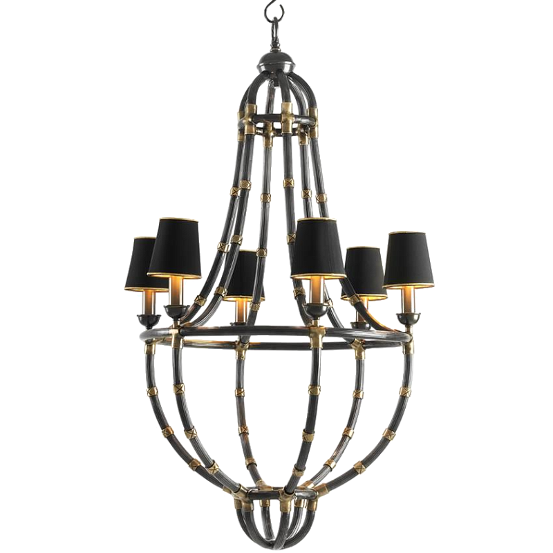 Люстра Chandelier Moreaux L Bronze Темная бронза Черный в Уфе | Loft Concept 