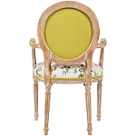 Полукресло из массива бука бежевое с изображением птиц и цветов Beige Green Chinoiserie Garden Chair варинант исполнения - 2 | Loft Concept в Уфе