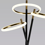 Торшер с 3-мя круглыми светодиодными лампами на черной триноге Underlining варинант исполнения - 3 | Loft Concept в Уфе