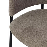 Стул полукруглый с каркасом из металла и мягким сиденьем и спинкой Soft Chenille варинант исполнения - 2 | Loft Concept в Уфе