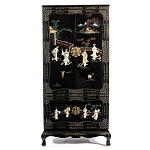 Шкаф черный в китайском стиле  Chinese Cabinet Black варинант исполнения - 1 | Loft Concept в Уфе