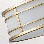 Подвесной светильник цвета латунь с белым матовым плафоном с геометрическим рисунком Feiss варинант исполнения - 6 | Loft Concept в Уфе