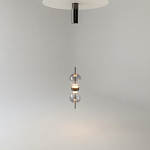 Подвесной светильник с плафоном из стекла с зеркальным градиентом Double Moon варинант исполнения - 4 | Loft Concept в Уфе