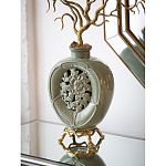 Ваза зеленая с бронзовыми ветвями и фарфоровыми рыбками Eden Garden варинант исполнения - 3 | Loft Concept в Уфе