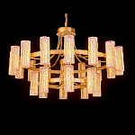 Люстра двухъярусная круглая с текстурными цилиндрическими плафонами Glimpse варинант исполнения - 3 | Loft Concept в Уфе