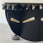 Дизайнерский комод полукруглый черный с 3-мя фактурным ящиками Occasion варинант исполнения - 3 | Loft Concept в Уфе