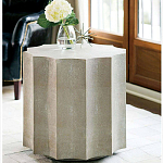 Приставной стол бежевый Stingray Skin Table кожа варинант исполнения - 2 | Loft Concept в Уфе