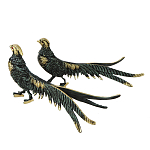 Статуэтка бронзовая синяя пара Фазаны Bronze Birds варинант исполнения - 1 | Loft Concept в Уфе