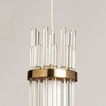 Подвесной светильник с цилиндром из прозрачных стеклянных трубок Nembus варинант исполнения - 9 | Loft Concept в Уфе