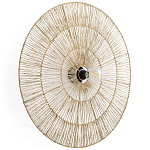 Круглый настенный светильник с декором из пеньковой веревки Alano Wall Lamp варинант исполнения - 1 | Loft Concept в Уфе