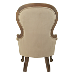 Кресло с мягкой обивкой из светло-коричневого велюра на 4-х деревянных ножках Evelyn Classical Armchair варинант исполнения - 2 | Loft Concept в Уфе