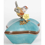 Фарфоровая шкатулка с птицей Eden Garden Blue варинант исполнения - 3 | Loft Concept в Уфе