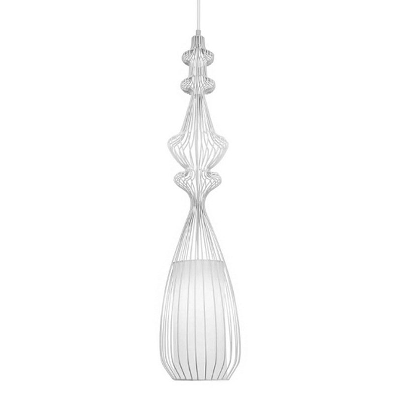Подвесной светильник Wire Dream Pendant 1 Белый Белый Подвесной светильник Wire Dream Pendant 1 Белый Белый в Уфе | Loft Concept