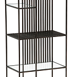 Стеллаж из металла и стекла Menzie Black Stripes Metal Rack варинант исполнения - 5 | Loft Concept в Уфе