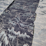 Мебельная ткань Вышивка темно-серый цвет 130 см T2-40 варинант исполнения - 2 | Loft Concept в Уфе