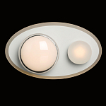 Бра овальной формы белого цвета с 2-мя лампами Lunar Pebbles варинант исполнения - 2 | Loft Concept в Уфе