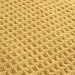 Плед из шерсти цвета охры с бахарамой Waffle Comfort варинант исполнения - 2 | Loft Concept в Уфе