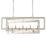 Люстра серебряная из пересекающихся прямоугольных элементов Intersecting Rectangles варинант исполнения - 2 | Loft Concept в Уфе