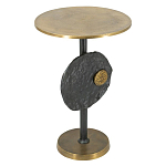 Столик приставной с абстрактным основанием и акцентом в виде золотистого диска Heavenly Space варинант исполнения - 3 | Loft Concept в Уфе